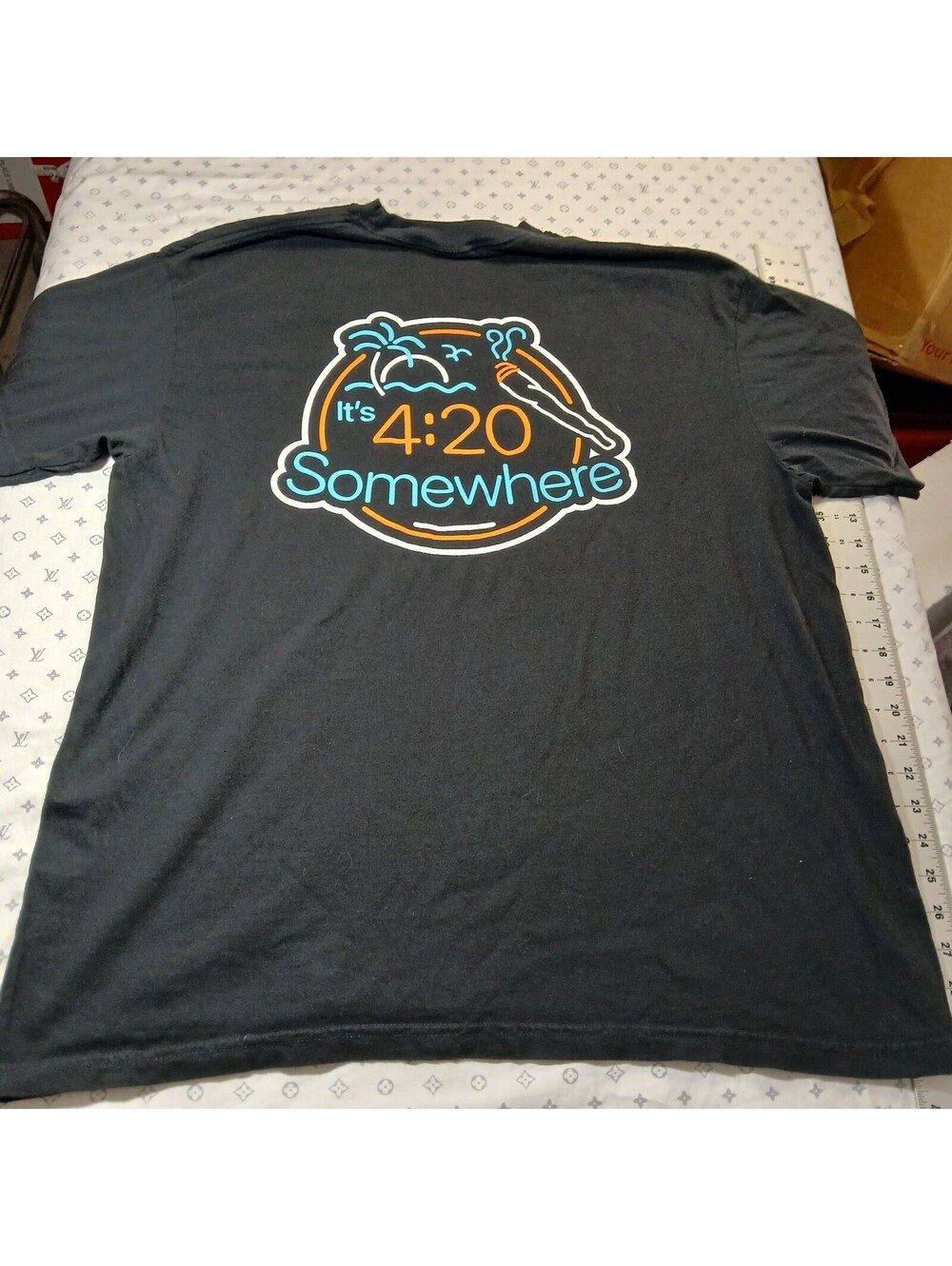 Comfort Colors Graphic T-Shirt XL Charcoal 4:20 Somewhere Muv Print